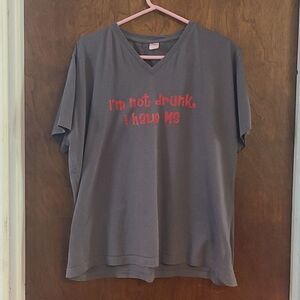 Ladie's/Women's Grey Short Sleeved 2XL Tee Shirt